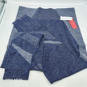 LIVI Activewear Leggings Womens 18/20 Blue High Waist 7/8 Seamless Athletic NWT